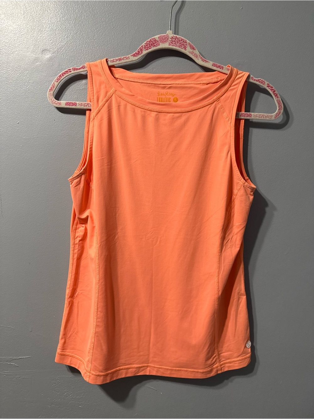 Lilly Pulitzer UPF 50+ Luxletic Renay Cantaloupe Orange Tank Women’s Size Small